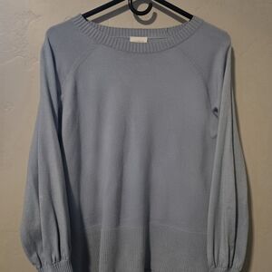 Cyrus Women's Soft Blue Crew Neck Sweater